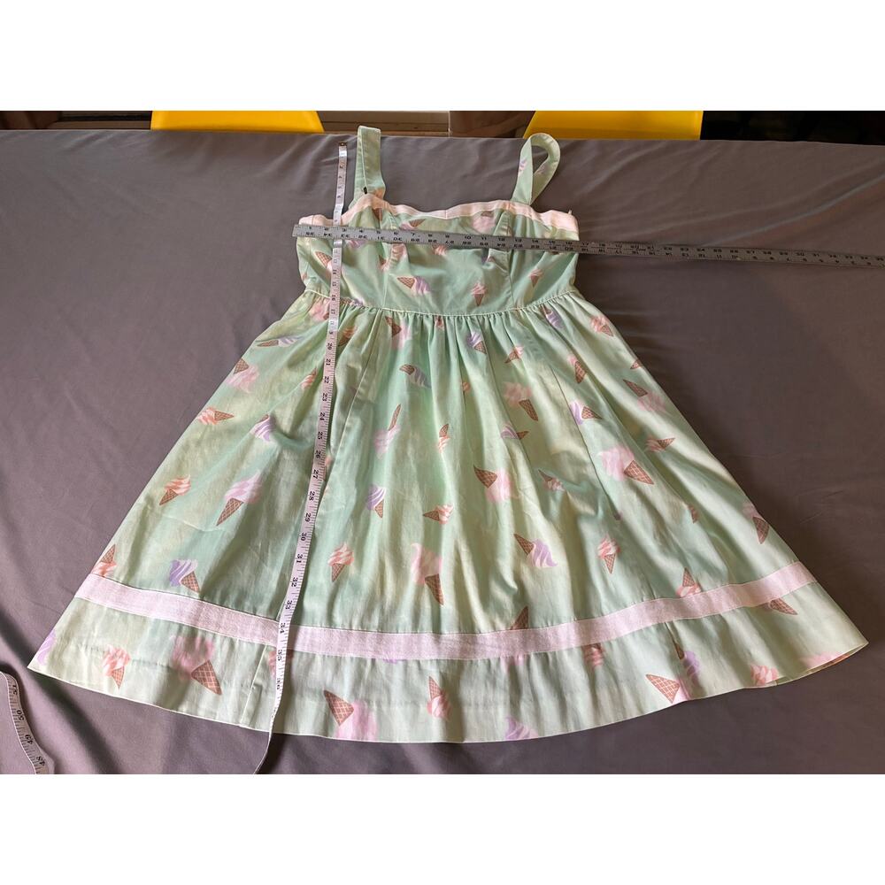 Bea & Dot ModCloth Ice Cream Print Dress Womens Large Fit Flare